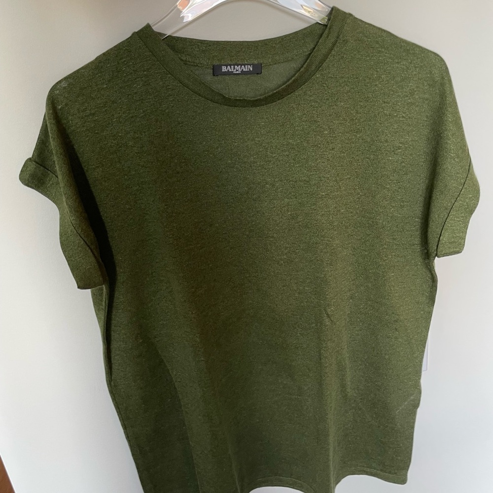 Balmain Army Green Shirt